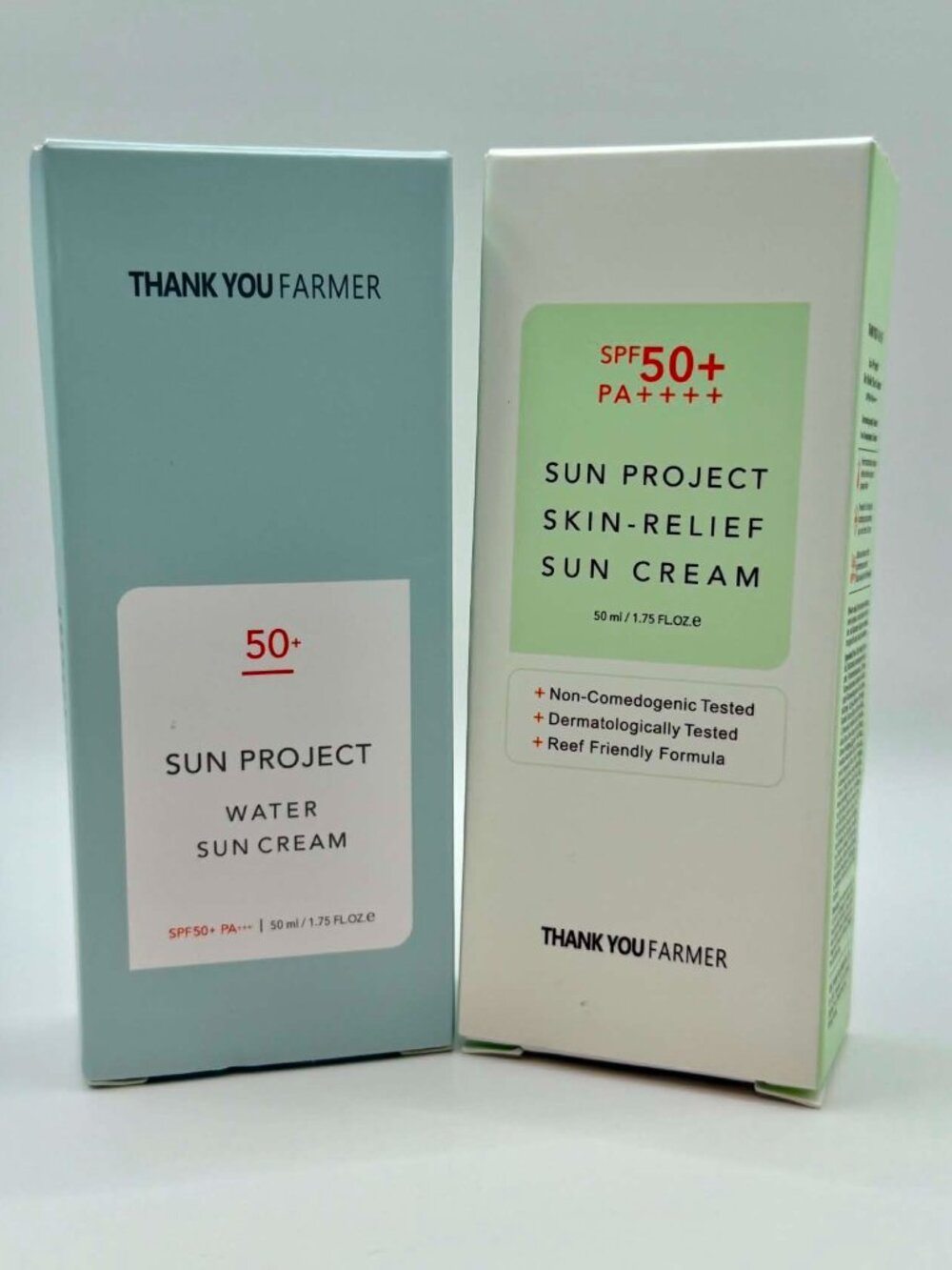 2xThank You Farmer Sunscreen Set SPF50 - Water & Skin Relief - New Sealed
